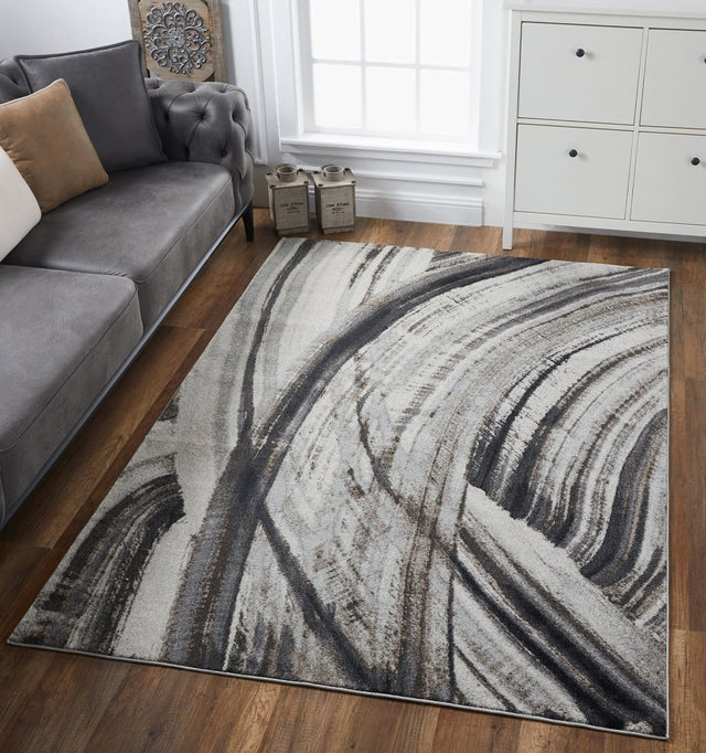 KAS Illusions 6218 Elements Ivory/Grey Rugs.