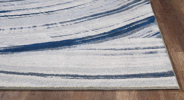 KAS Illusions 6219 Elements Ivory/Blue Rugs.