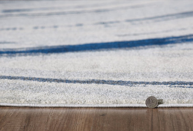 KAS Illusions 6219 Elements Ivory/Blue Rugs.