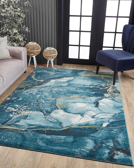 KAS Illusions 6225 Stone Teal Rug.