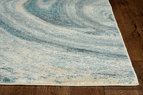 KAS Illusions 6226 Contempo Teal Rug.