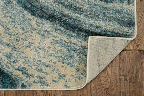 KAS Illusions 6226 Contempo Teal Rug.