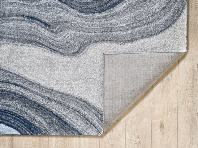 KAS Illusions 6227 Marble Blue/Grey Rug.