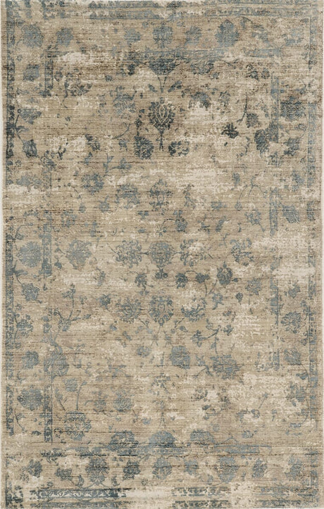 KAS Indulge 0805 Elegance Sand / Blue Rugs.