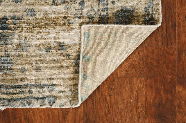 KAS Indulge 0805 Elegance Sand / Blue Rugs.