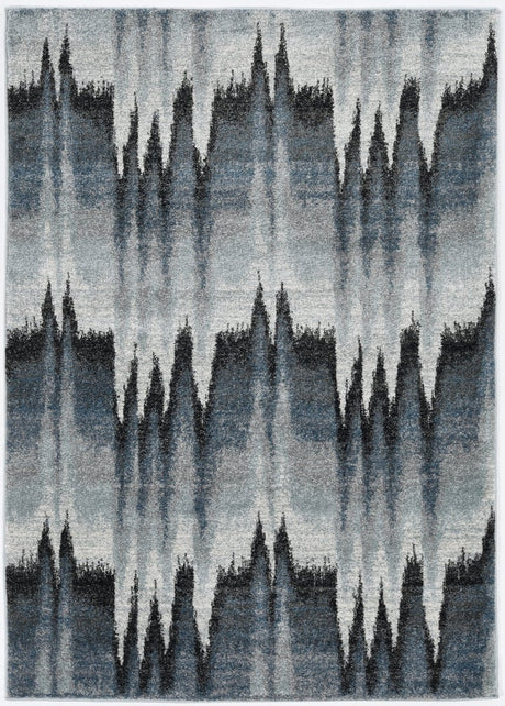 KAS Landscapes 5908 Pulse Blue Ivory Rugs.