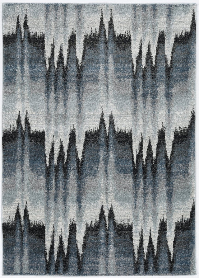 KAS Landscapes 5908 Pulse Blue Ivory Rugs.