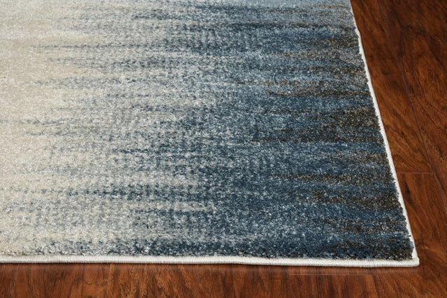 KAS Landscapes 5909 Ombre Ivory Blue Rugs.