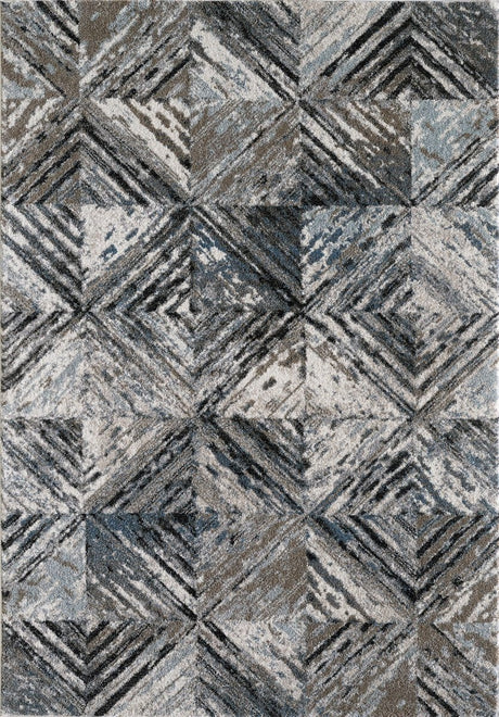 KAS Landscapes 5911 Dimensions Blue/Ivory Rug.