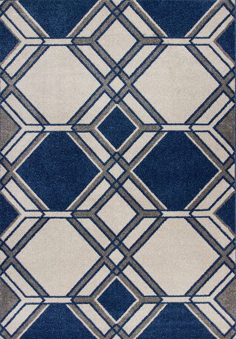 KAS Lucia 2768 Grant Ivory / Denim Rugs.