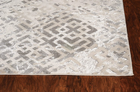 KAS Luna 7124 Dimensions Sand Silver Rugs.