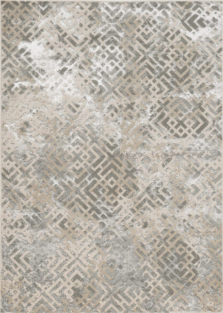 KAS Luna 7124 Dimensions Sand Silver Rugs.