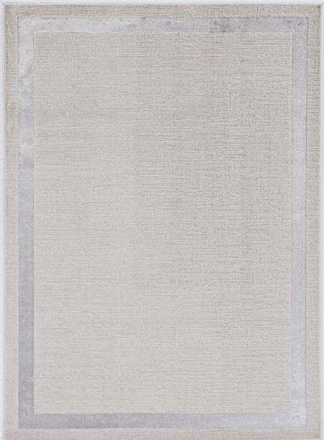 KAS Luna 7129 Border Ivory/Silver Rugs.