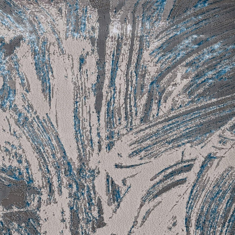 KAS Luna 7130 Stroked Silver/Blue Rugs.