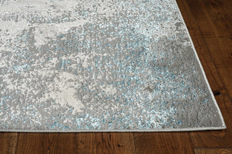 KAS Luna 7131 Natural Silver/Blue Rugs.