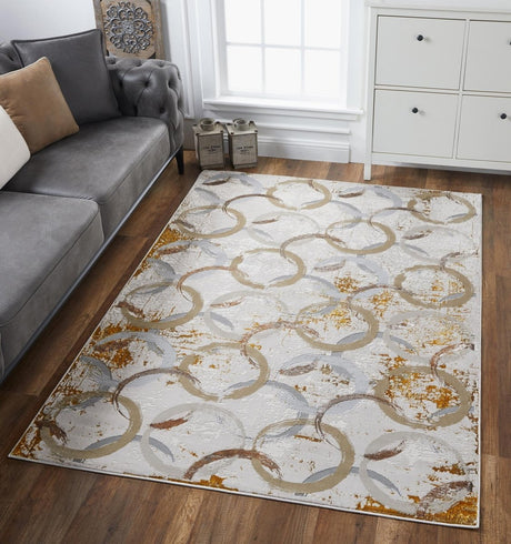 KAS Luna 7137 White Birch Rugs.