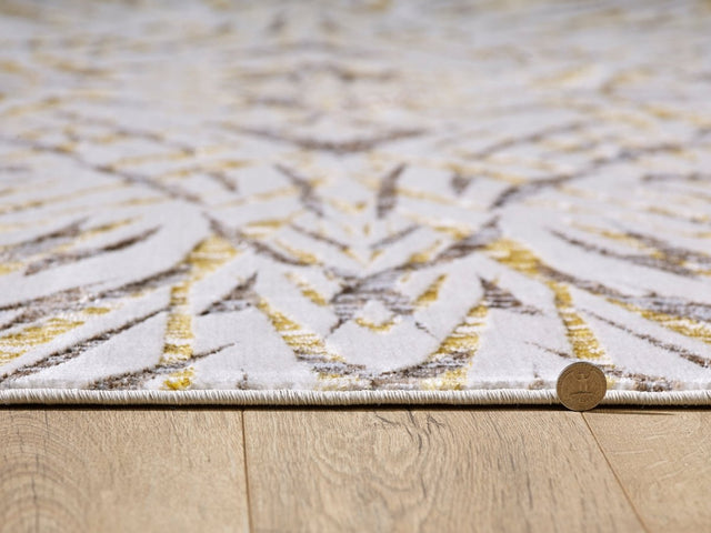 KAS Luna 7146 Illusions Ivory/Gold Rug.