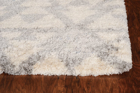 KAS Merino 6701 Southern Ivory / Grey Rugs.