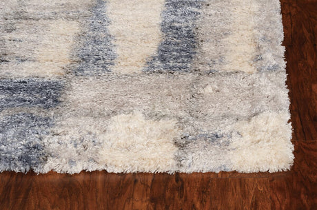 KAS Merino 6702 Cityscape Ivory / Blue Rugs.