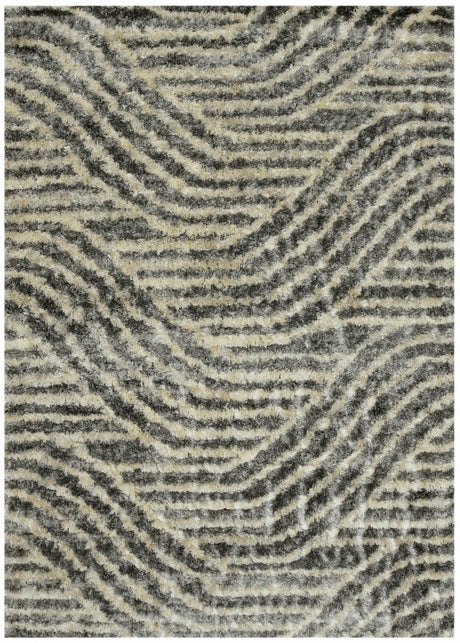 KAS Merino 6715 Waves Charcoal Rug.