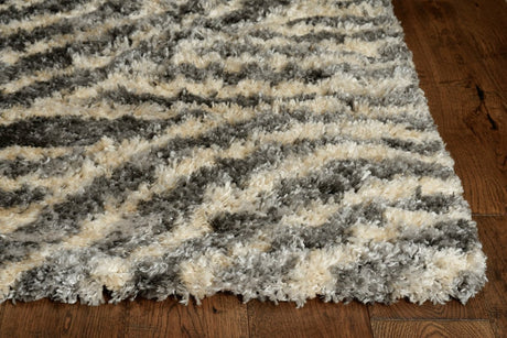 KAS Merino 6715 Waves Charcoal Rug.