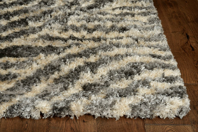 KAS Merino 6715 Waves Charcoal Rug.