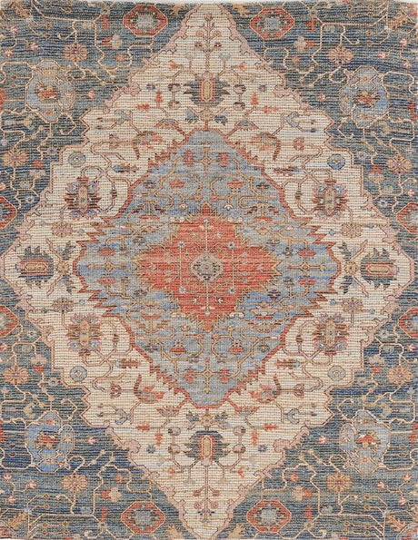 KAS Morris 2223 Gramercy Blue / Red Rugs.