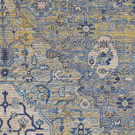 KAS Morris 2232 Gramercy Blue/Yellow Rugs.