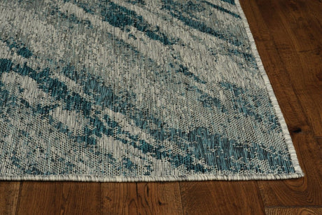 KAS Provo 5765 Strokes Grey/Teal Rugs.