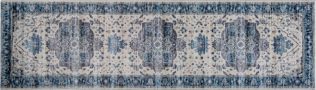 KAS Roxy 2821 Tabriz Ivory/Blue Rug.