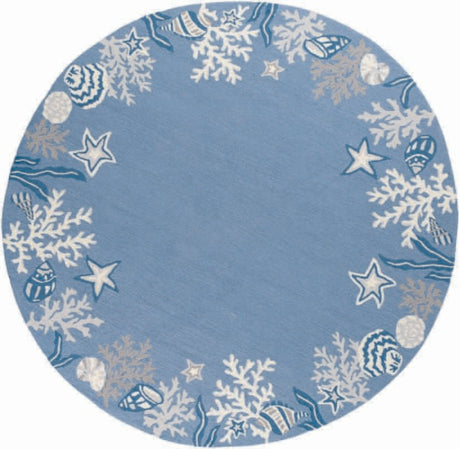 KAS Sonesta 2024 Coastal Sea Blue Rugs.