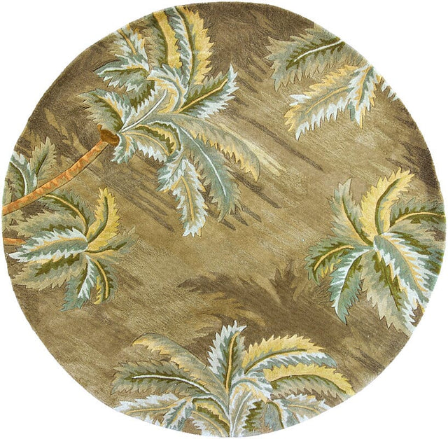 KAS Sparta 3102 palm trees Moss Rugs.