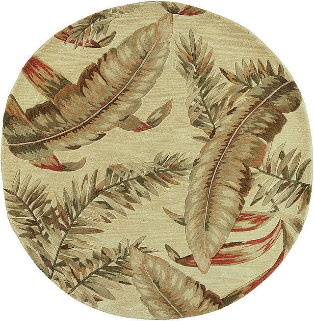 KAS Sparta 3124 ferns Ivory Rugs.