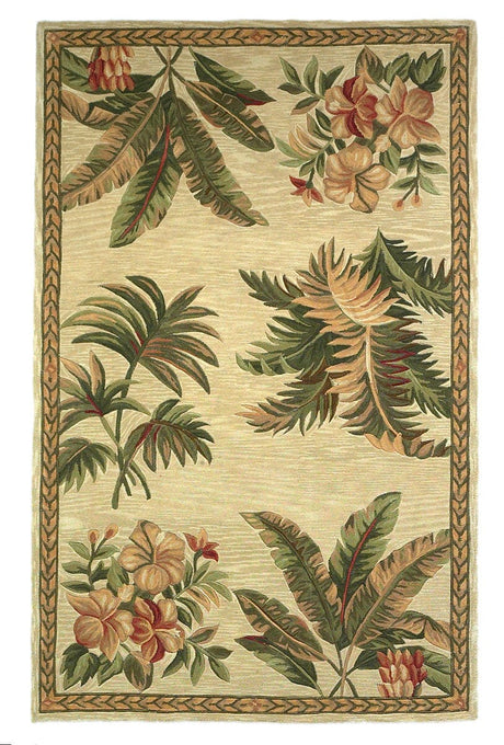 KAS Sparta 3133 tropical oasis Ivory Rugs.