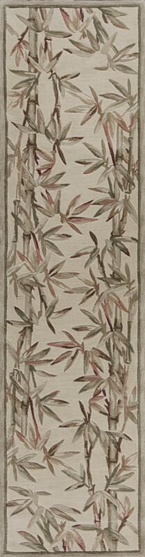 KAS Sparta 3146 bamboo border Ivory Rugs.