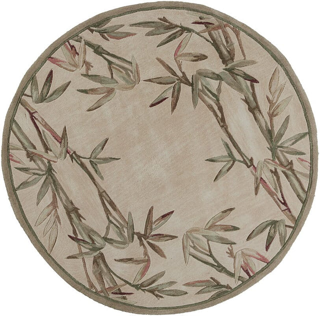 KAS Sparta 3146 bamboo border Ivory Rugs.