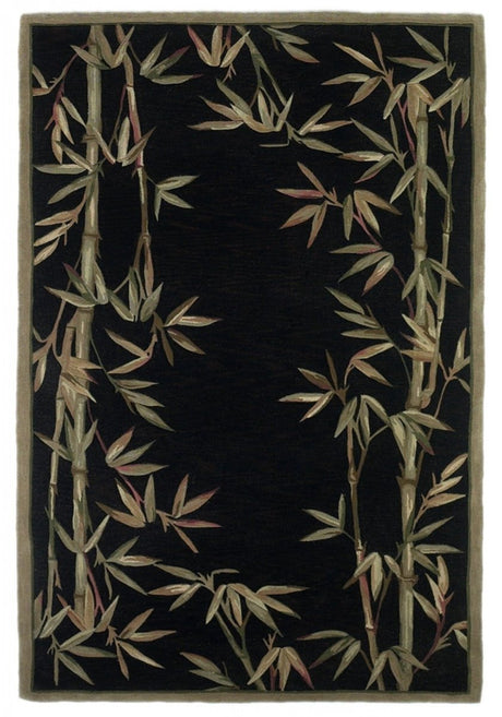 KAS Sparta 3147 bamboo border Black Rugs.