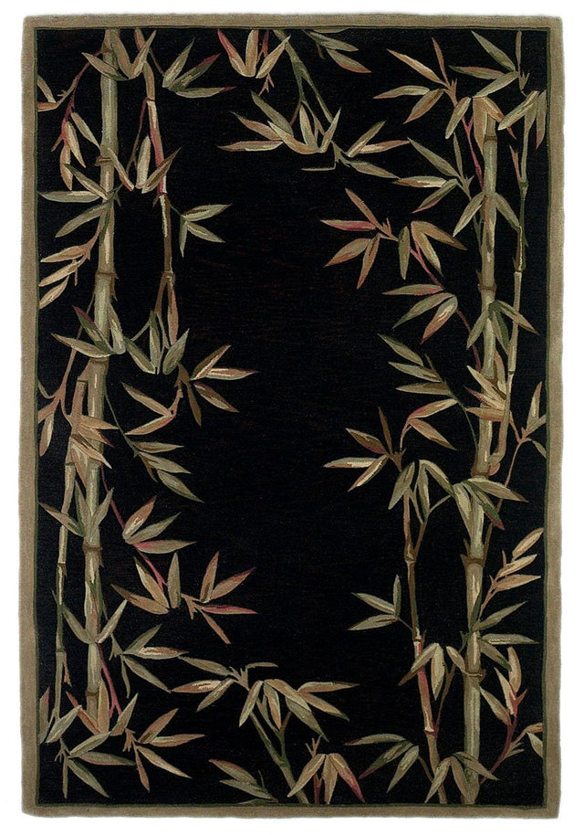 KAS Sparta 3147 bamboo border Black Rugs.