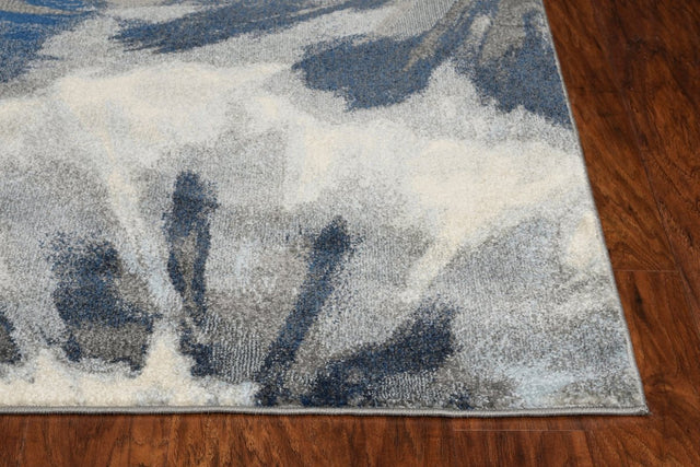 KAS Stella 6265 Splash Ivory Blue Rugs.