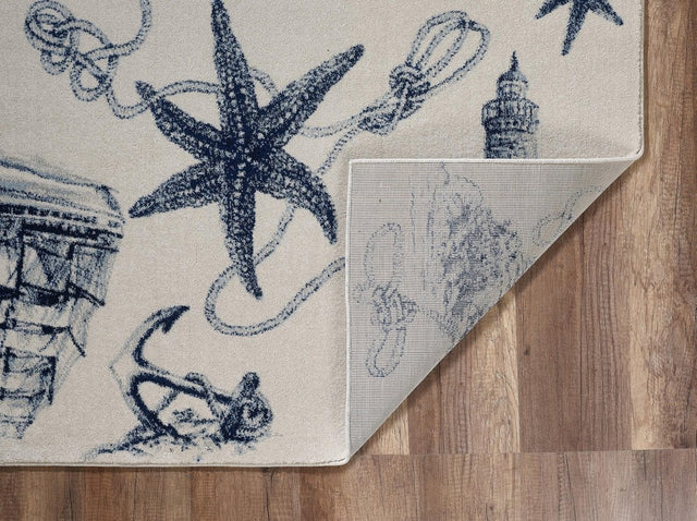 KAS Stella 6269 Coast Ivory/Navy Rugs.