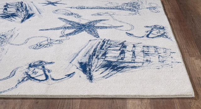 KAS Stella 6269 Coast Ivory/Navy Rugs.