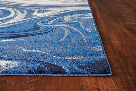 KAS Watercolors 6236 Palette Blue Rugs.