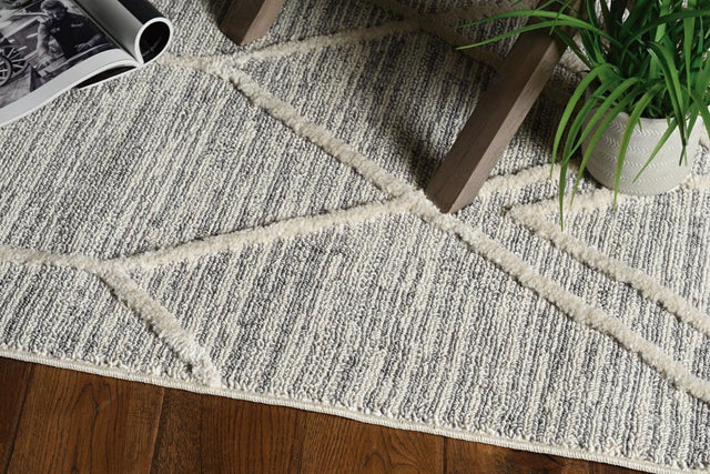 KAS Willow 1102 Honeycomb Ivory Grey Rugs.