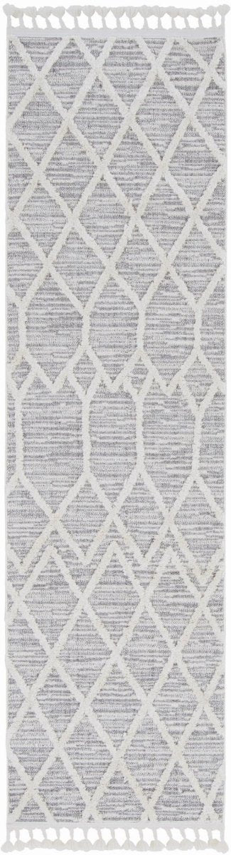 KAS Willow 1102 Honeycomb Ivory Grey Rugs.