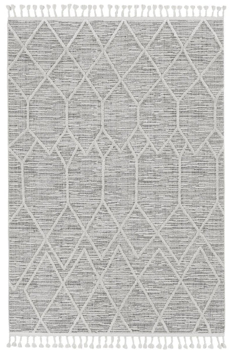 KAS Willow 1102 Honeycomb Ivory Grey Rugs.