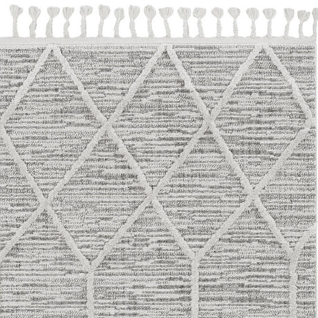 KAS Willow 1102 Honeycomb Ivory Grey Rugs.