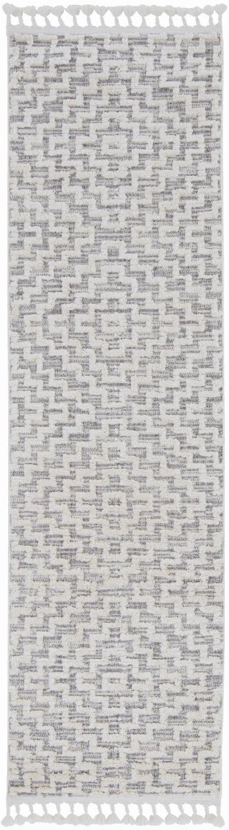 KAS Willow 1104 Geo Ivory Grey Rugs.