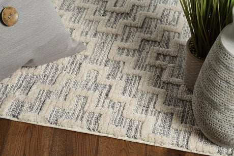 KAS Willow 1104 Geo Ivory Grey Rugs.