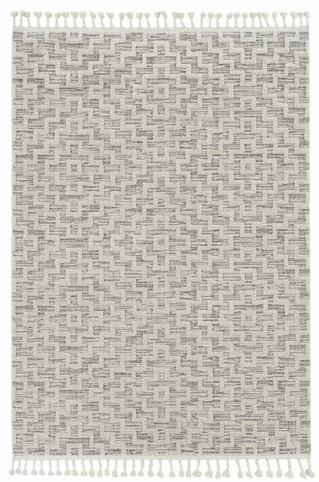 KAS Willow 1104 Geo Ivory Grey Rugs.