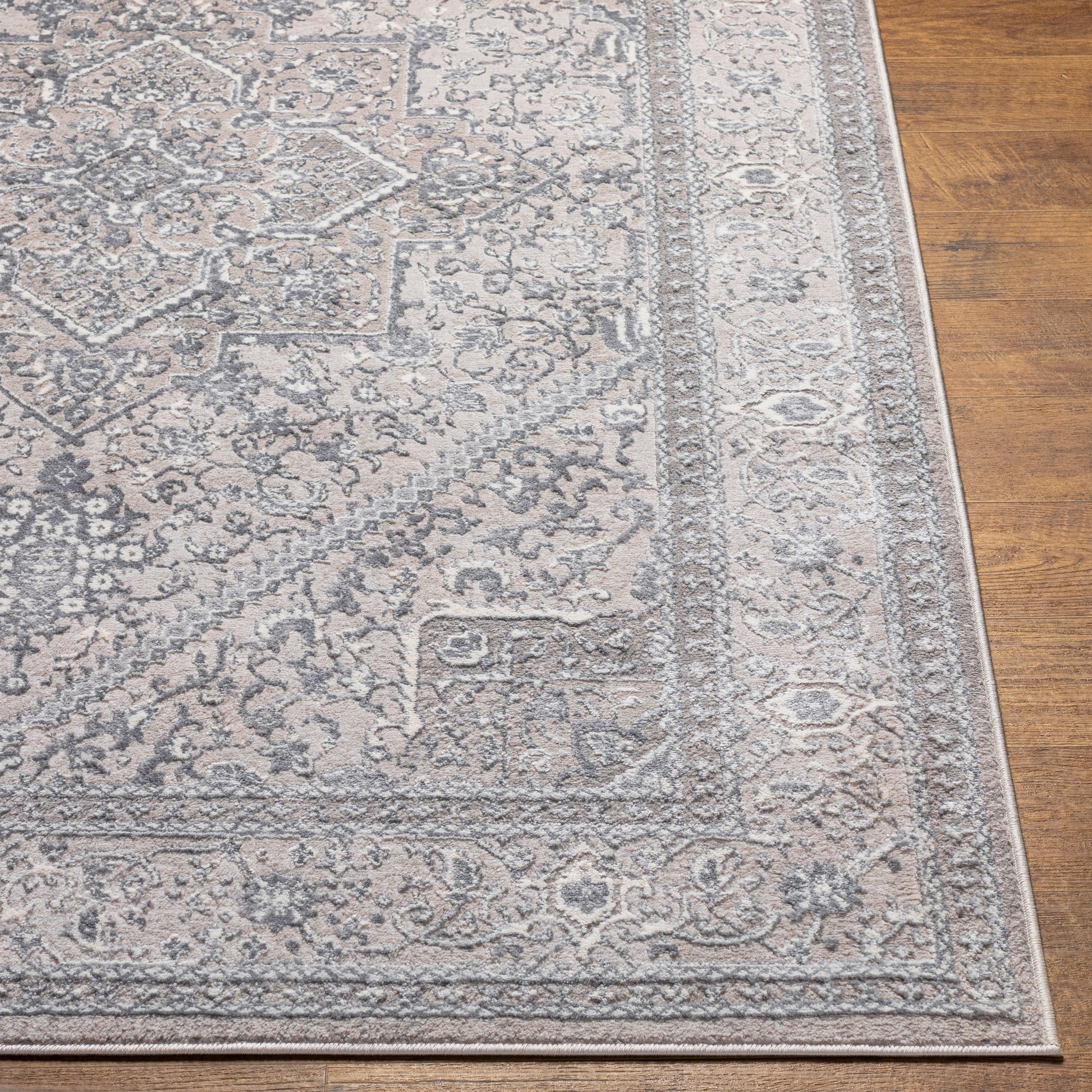 Surya Katmandu Kat-2318 Light Brown, Cream, Charcoal, Gray Area Rug